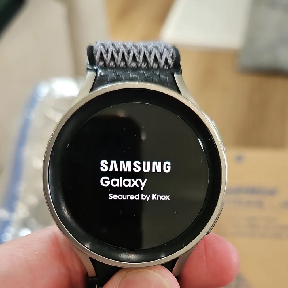 Samsung Smartwatch with Black and Silver Design